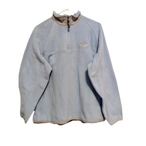 Juniors The North Face‎ Blue 1/4 Zip Pullover XL